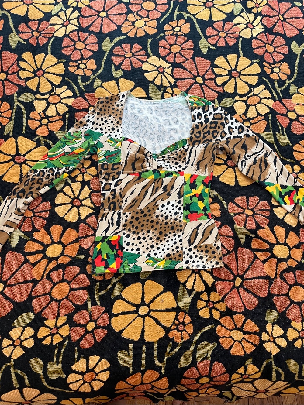 Rare Vintage 1980s YVAN & MARZIA Paris Animal Print 2-Piece Set - Picture 5 of 11